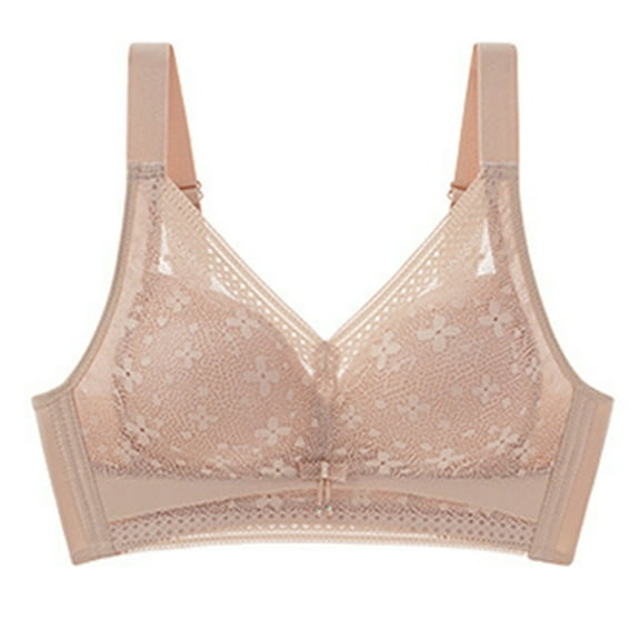 Penkiiy Women Bras Womens Solid Lace Lingerie Bras Plus Size Underwear Bralette Bras Comfortable Bra Khaki Bras