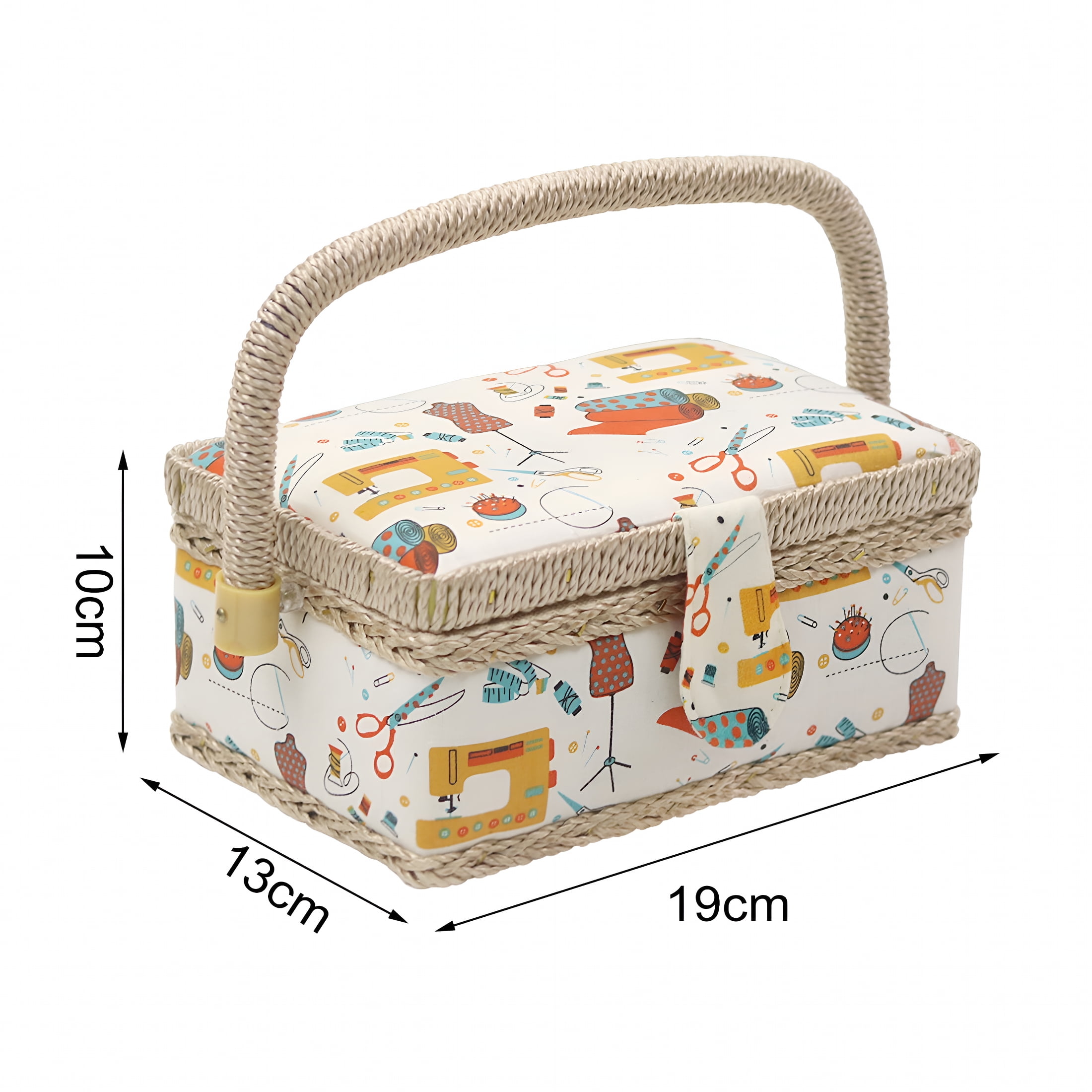XIBUFE Sewing Basket,Thread Organizer,Portable Sewing Kit for Home Craft Supplies