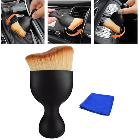 Auto Interior Dust Brush,car Detailing Brushes Set,Car Soft Bristles Detailing Brush Dusting Tool,for Automotive Dashboard Interior,Exterior, Skylight, Leather,Air Conditioner Vents. (1)