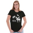 thumbnail image 3 of Funny Meese Moose Animal Humor Womens Slim Fit Graphic Tee Brisco Brands S, 3 of 6