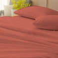 thumbnail image 3 of 4 Piece Luxurious Sheet Set ultra Soft 100% Egyptian Cotton, 800 Thread Count 28 Inch Deep Pocket - (Full - Size) Solid Brick Red Colour, 3 of 4