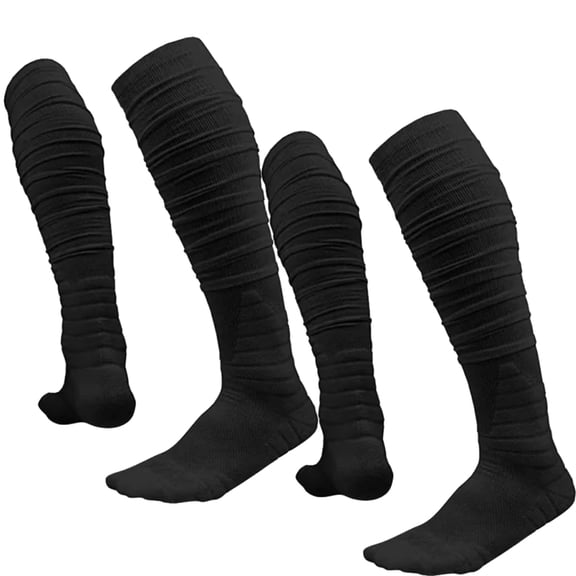 1 Pairs/2 Pairs Mens Scrunch Football Socks Long Socks Combed Cotton With Ankle Support Padded Knee High Socks
