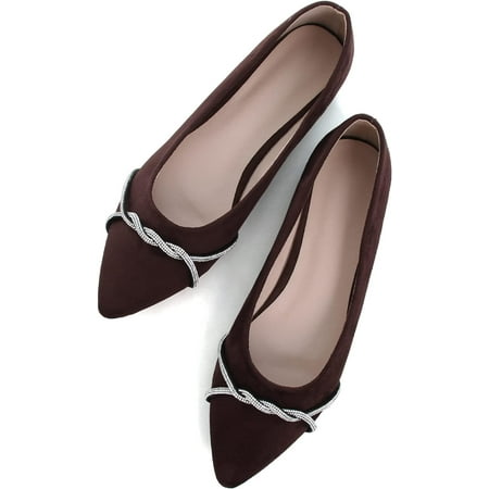 

Pfhytec LU Camouflage Ballet Flats Womens Pointed Toe Ballet Flats Suede Dress Shoes Slip On Loafers for Women Dressy Comfortable