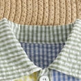 thumbnail image 6 of Nwiuh Newborn Baby Boy Summer Clothes Short Sleeve Dress Shirt Romper Button Jumpsuit Gentleman One Piece Outfit (Light Yellow, 6-12 Months), 6 of 9