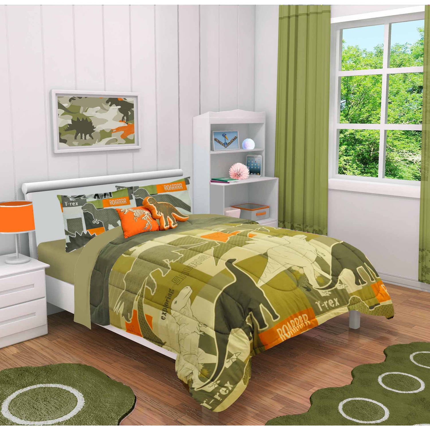 Mainstays Kids Dino Camo Comforter Set Walmart Com