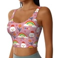 thumbnail image 2 of Goofa Cartoon Chicken Printed Sports Bras for Women, High Impact Running Bra Workout Crop Tank Tops Longline Sports Bra Push up-Small, 2 of 9