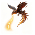 thumbnail image 3 of Phoenix Fire Effect Solar Garden Stake Light, Magical Warm Night Glow Art Decoration for Pathway Lawn Entryway Backyard Evening Garden Display, 3 of 7