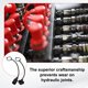 thumbnail image 4 of Conjunto de 2 tapones y cubiertas de acoplador hidráulico para acopladores de cara plana de 1/4", Rojo, 4 of 6