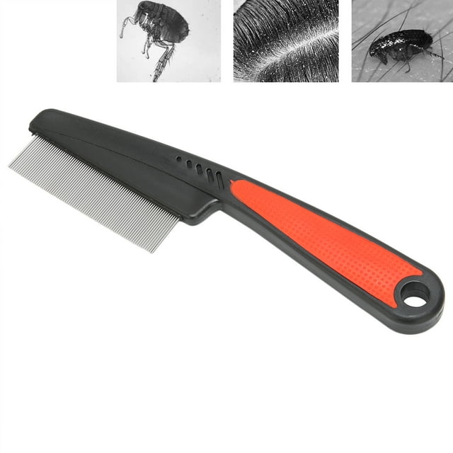 Lice Comb, Stainless Steel Microgrooves Lice Nit Removal Hair Comb Reliable For All Hair Types For Remove Lice Nit And Dandruff