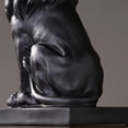 thumbnail image 4 of 2X Abstract Crown Lion Statue Home Office Bar Male Lion Faith Resin Sculpture Crafts Animal Art Decor Ornaments - Black, 4 of 4