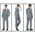 thumbnail image 4 of MAGE MALE Men's 3 Pieces Suit Elegant Solid One Button Slim Fit Single Breasted Party Blazer Vest Pants Set, 4 of 6
