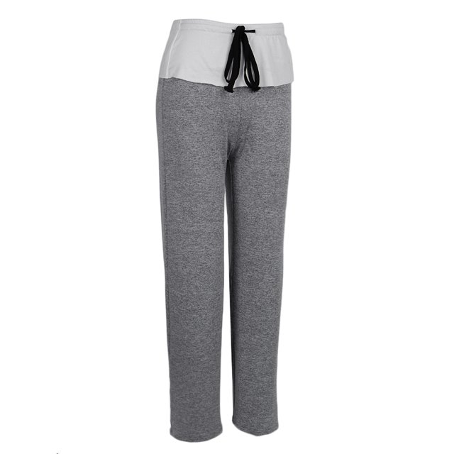 Las mujeres de cintura alta palazzo pantalones pierna ancha polainas flojas de yoga 2xl gris Sunnimix Pantalones anchos de la pierna de la yoga