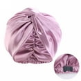 thumbnail image 4 of Women's Double Layer Satin-Like Sleep Cap, Twisted Design Headband for Beauty Sleep, Skincare Routine, Home Relaxation and Chemotherapy Comfort, Machine Washable Headwear, 4 of 4