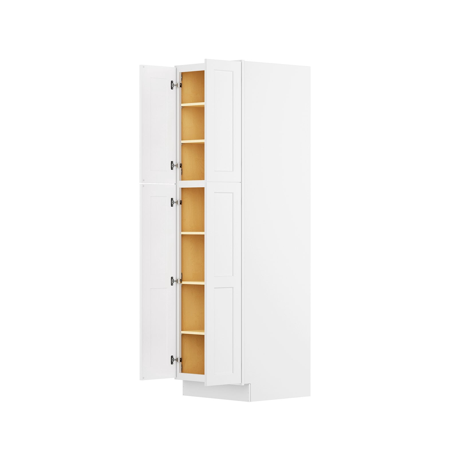 Furinno Shaker Utility Kitchen Cabinets with 2-Doors, Ready to Assemble, 24 D x 24 W x 84 H, White