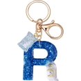 thumbnail image 1 of TRAHOO-Friend Keychain Letter Blue Alphabet R Pendant Keyring for Women Girl, 1 of 4