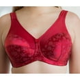 thumbnail image 2 of Cortland Intimates Womens Full Figure Underwire Seamed Cup Bra 7101 48D Red, 2 of 2