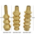 thumbnail image 3 of DecMode 4"W, 12"H Abstract Bubble Inspired Gold Ceramic Vase with Varying Shapes, Set of 3, 3 of 10