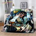 thumbnail image 1 of Manta de felpa suave con patrón de Michael Jackson, manta de franela para sala de estar, dormitorio, cama, sofá, cubierta de Picnic, 1 of 4