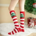 thumbnail image 3 of Lovskoo Women Unisex Christmas Gifts Coral Velvet Socks Casual Winter Warm Cotton Knit Soft Mid-Calf Socks Red, 3 of 4