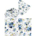 thumbnail image 2 of CamiHawaiaDe PlaEstampado Floral Con Botones ManCorCamiDe Verano PaHombres Blancuzco 44, 2 of 7