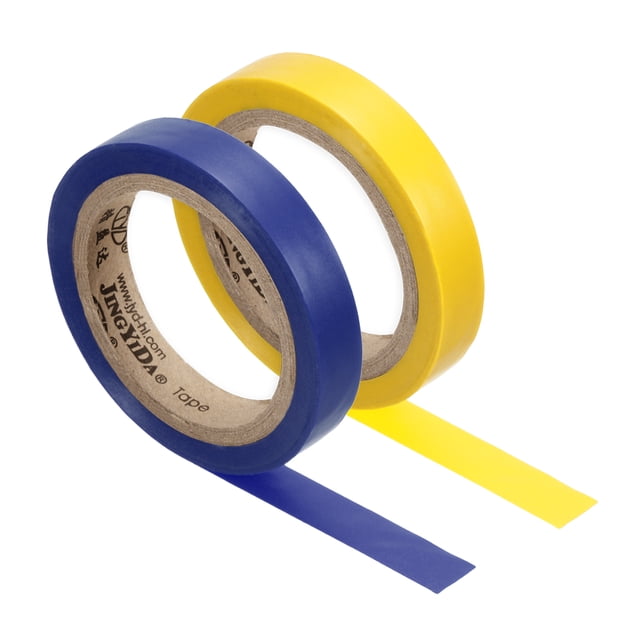 Uxcell 26Ft Tennis Racket Badminton Racquet Grip Finishing Tapes, Blue/Yellow 2 Pack