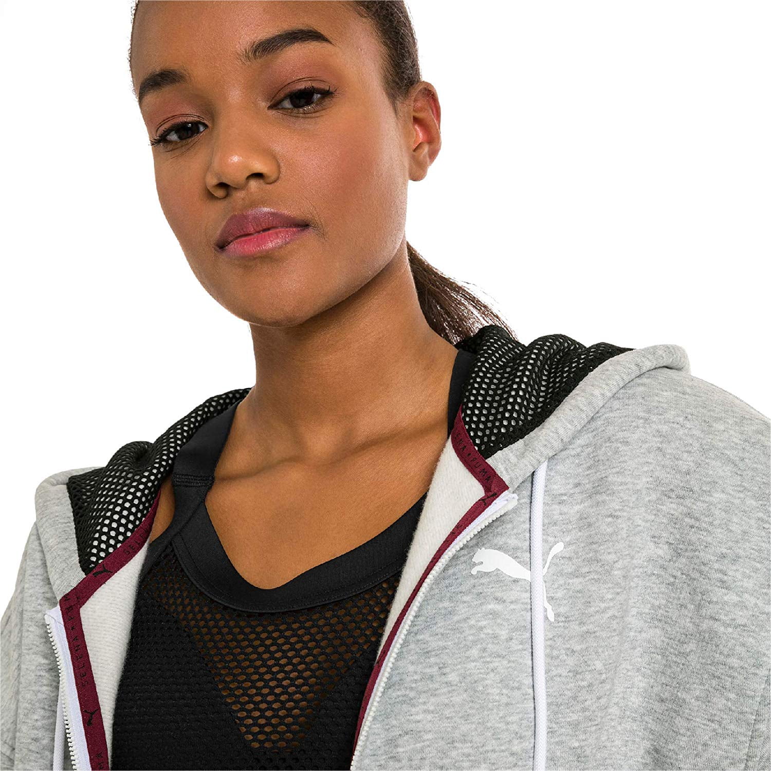 PUMA x Selena Gomez Women's Full Zip Hoodie Sweater, -Light