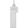 thumbnail image 3 of Sterling Silver Silver/Rhodium-Plated Polished Number 1 Charm (Width 5.5) (Length 27.83) - Jbsp, 3 of 5