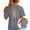 1-grey, variant on Cozymy Women’s Inspirational Floral Skeleton Tee - Front & Back Double-Sided Print Crew Neck Short Sleeve T-Shirt, Ribcage & Daisy Graphic Top