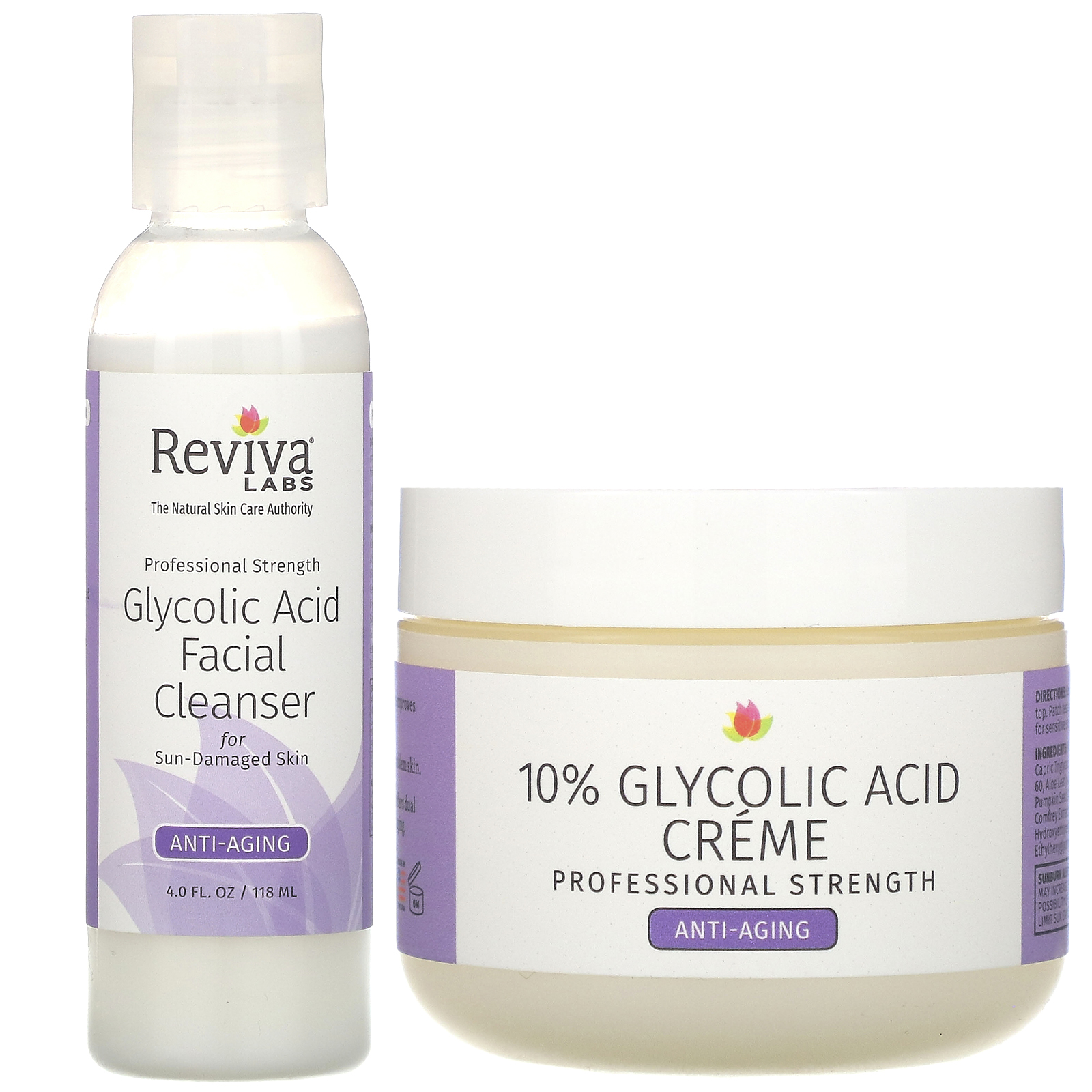 Reviva Labs Glycolic Duo, 10 Glycolic Acid Creme