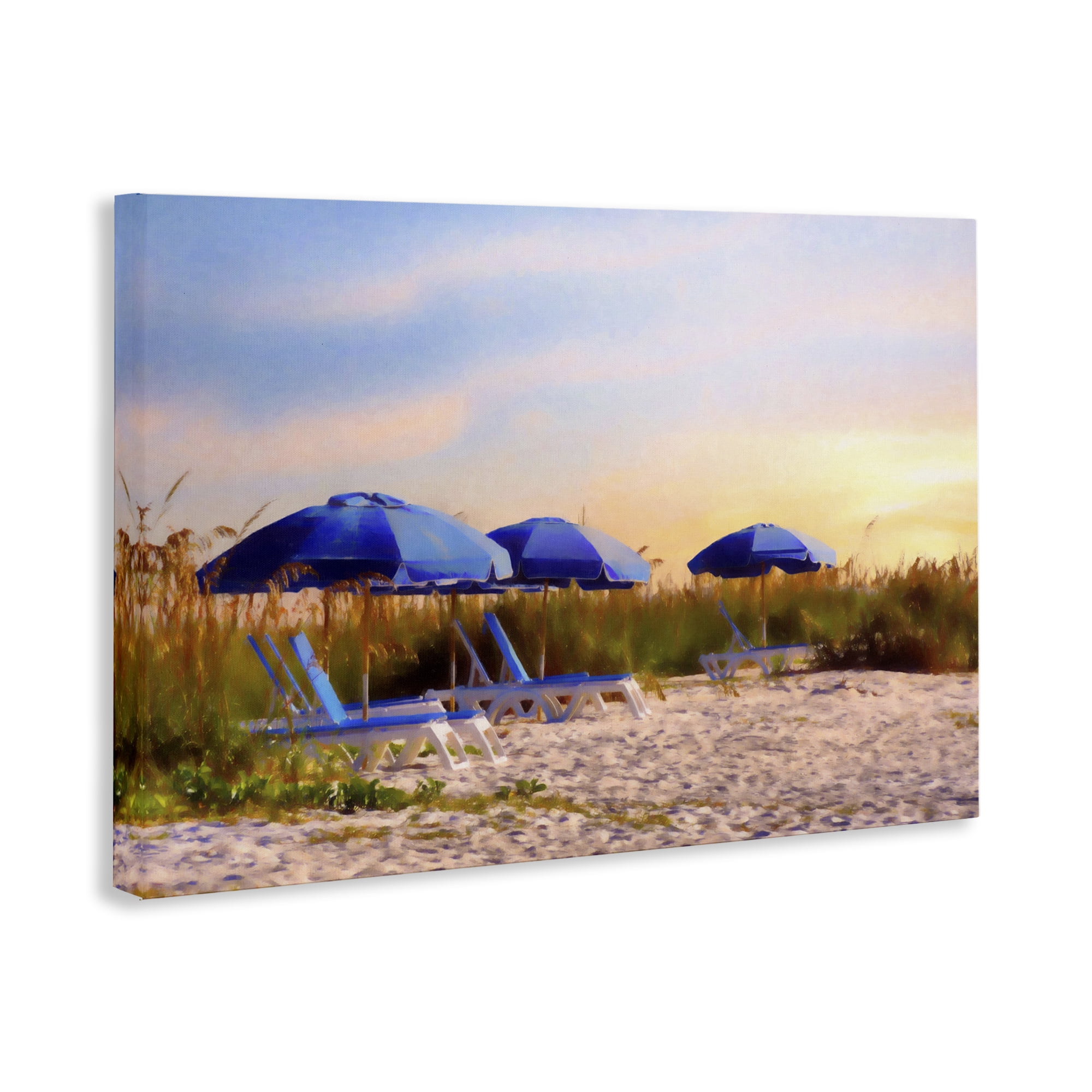 Stupell Industries Summer Vacation Sunrise Nautical & Beach Painting Wrapped Canvas Art Print Wall Art, 36 x 24