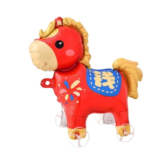 Walking Wheel Animal Balloon Aluminum Foil Birthday Balloon with Wheels Cartoon