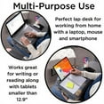 thumbnail image 5 of Deluxe Lap Desk for Laptop and Writing - Tropical Grey - Laptop Stand Accessories - Home Office Tray - Work from Home - Car Sofa Chair Couch Portable Desk - Pillow - Reading Light - Tablet Slot, 5 of 9