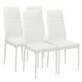 thumbnail image 4 of Spaco Dining Room Chair, 4pcs Modern Armless Padded Seat, Dining Chairs Set with Legs for Restaurant, Living Room, Kitchen 4-Piece Whit, 4 of 10