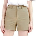 thumbnail image 4 of AOOCHASLIY Fall Clothes Womens Summer Casual Stretch Twill Shorts Plus Size Thin Waist Pull On Regular Fit Hiking Shorts With Pockets, 4 of 9