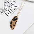 thumbnail image 4 of Leopard Leather Feather Leaves Pendant Charms Necklaces for Women Fashion Jewel, 4 of 9