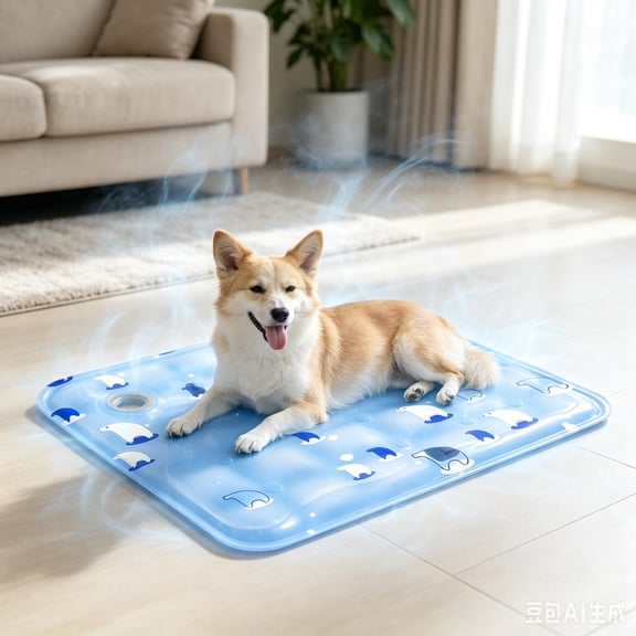 Summer Cooling Gel Pet Mat, Breathable Ice Pad for Dogs and Cats, Non-Slip Washable Pet Cooling Bed Mat, Portable Pet Cool Sleeping Pad for Indoor Outdoor Car Seat and Home Use