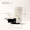 thumbnail image 2 of MAMAZING Nursery Chair Silent Rocking Ergonomic Removable Swivel Glider Recliner, Adjustable Armrests & Headrest, White, 2 of 11