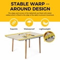 thumbnail image 4 of Yellow Truck Table Cloths for 3 Foot Rectangle Tables, Spring Bees Honey Daisy Black Buffalo Plaid Patio Waterproof Elastic Fitted Tablecloths, Washable Rectangular Table Cover for Camping, 4 of 8