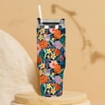 thumbnail image 2 of 30 Oz Colorful Floral Insulated Tumbler For Women with Handle and Straw Lid Leak Proof, Coffee Travel Iced Cup Mug for Lady, Mother''s Day Birthday Christmas Gifts for Women Mom Girl Wife, 2 of 6