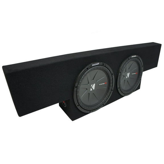 01-06 GMC Sierra Non-HD Crew Cab Truck Kicker CompR CWR12 Dual 12" Sub Box 2 Ohm