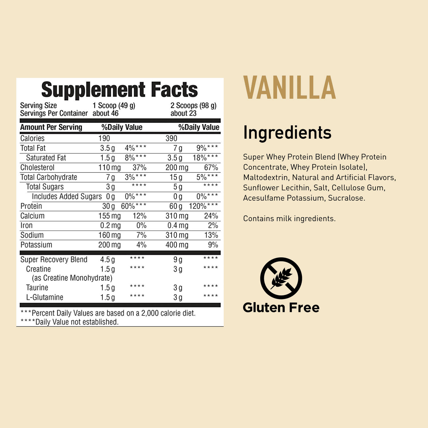 Body Fortress Super Advanced Whey Protein Powder, Vanilla Flavored, 5 Lb