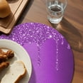 thumbnail image 3 of Modern Purple Round 15 Inch Placemats Set of 6, Abstract Diamond Luxury Gradient HeatResistant Non Slip Place Mats for Dining Table, Wipeable Braided Kitchen Table Mats for Housewarming, 3 of 9