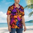 thumbnail image 5 of Xecao Skull print Hawaiian shirt - a stylish short-sleeve button-down for men, perfect for casual beach and tropical outings., 5 of 9