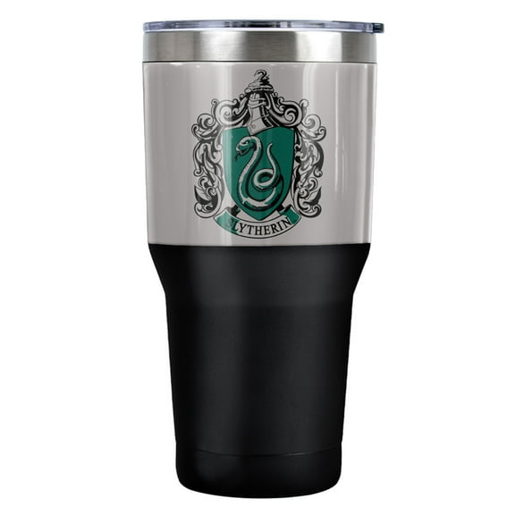 Harry Potter Slytherine Crest Stainless Steel Tumbler 30 oz Coffee Travel Cup, Vacuum Insulated & Double Wall with Leakproof Sliding Lid