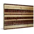 thumbnail image 3 of Marmont Hill - "Deep Red Stripes" Painting Print on Natural Pine Wood, 3 of 5