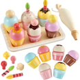 thumbnail image 1 of Set para hornear comida Pretend Play HERSITY para magdalenas de madera para niños, 1 of 6
