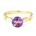 thumbnail image 3 of Galaxy Gold 14k Solid Yellow Gold Solitaire Ring with 1.15 Carat Purple Natural Amethyst (7.0), 3 of 4
