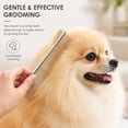 thumbnail image 4 of Dog Grooming Comb Metal Dog Combs with Rounded Ends Stainless Steel Teeth Grooming Tool for Pets 4  Pcs, 4 of 6
