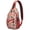 Cute Dinosaur, variant on Geometric Dog Pattern Sling Backpack for Women Men, Abstract Canine Print Crossbody Bag with Paw and Bone Design, Travel Hiking Daypack