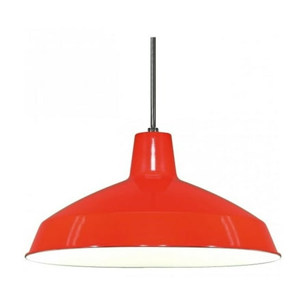Light 16 Inch Pendant Warehouse Shade - Nuvo Lighting 76663 - 1 Light Red Warehouse Aluminum Shade Pendant Light Fixture (1 Light - 16